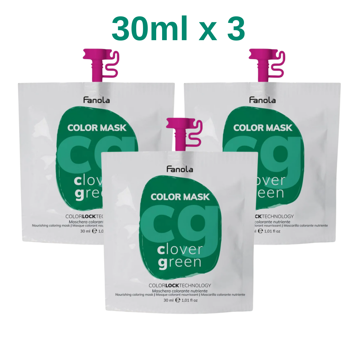 yesil.png Color Maske Renklendirici Maske Yonca Yeşili 3 x 30 ml - Görsel 1